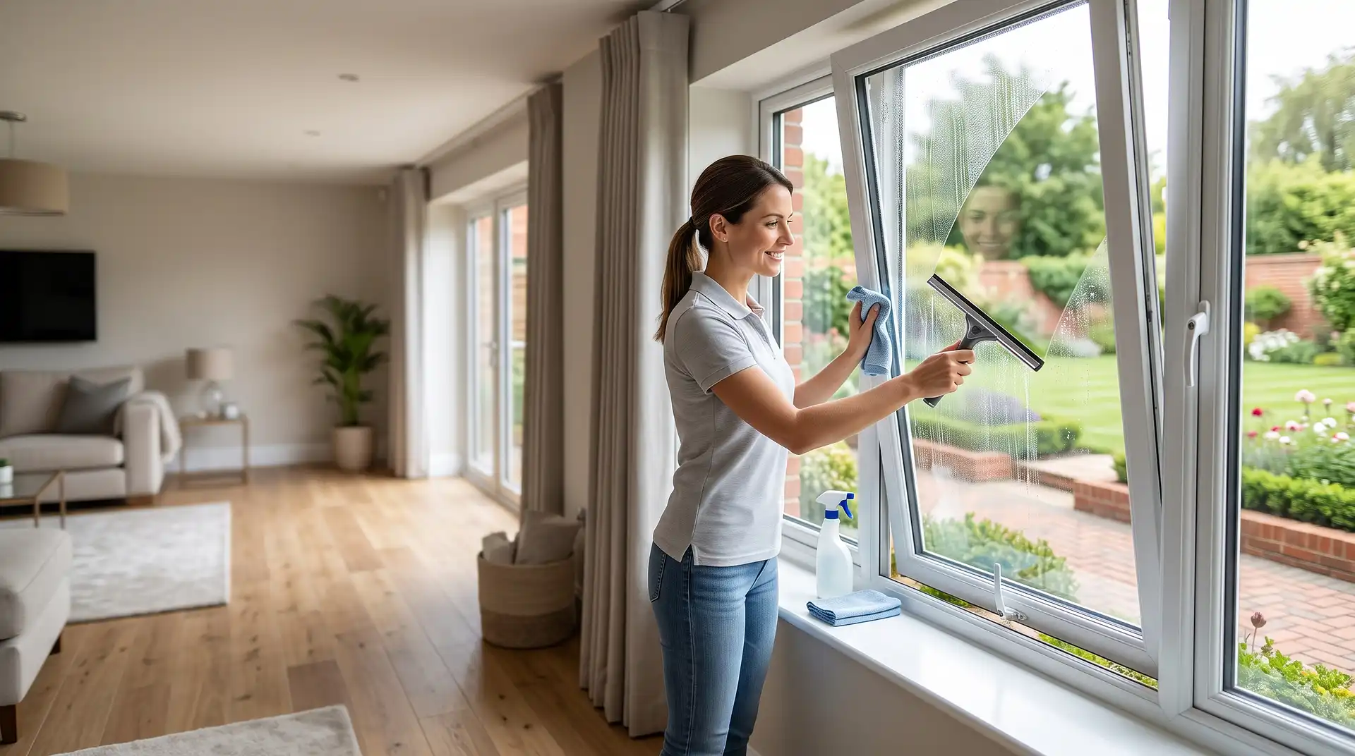 How to Clean Exterior Windows From Inside
