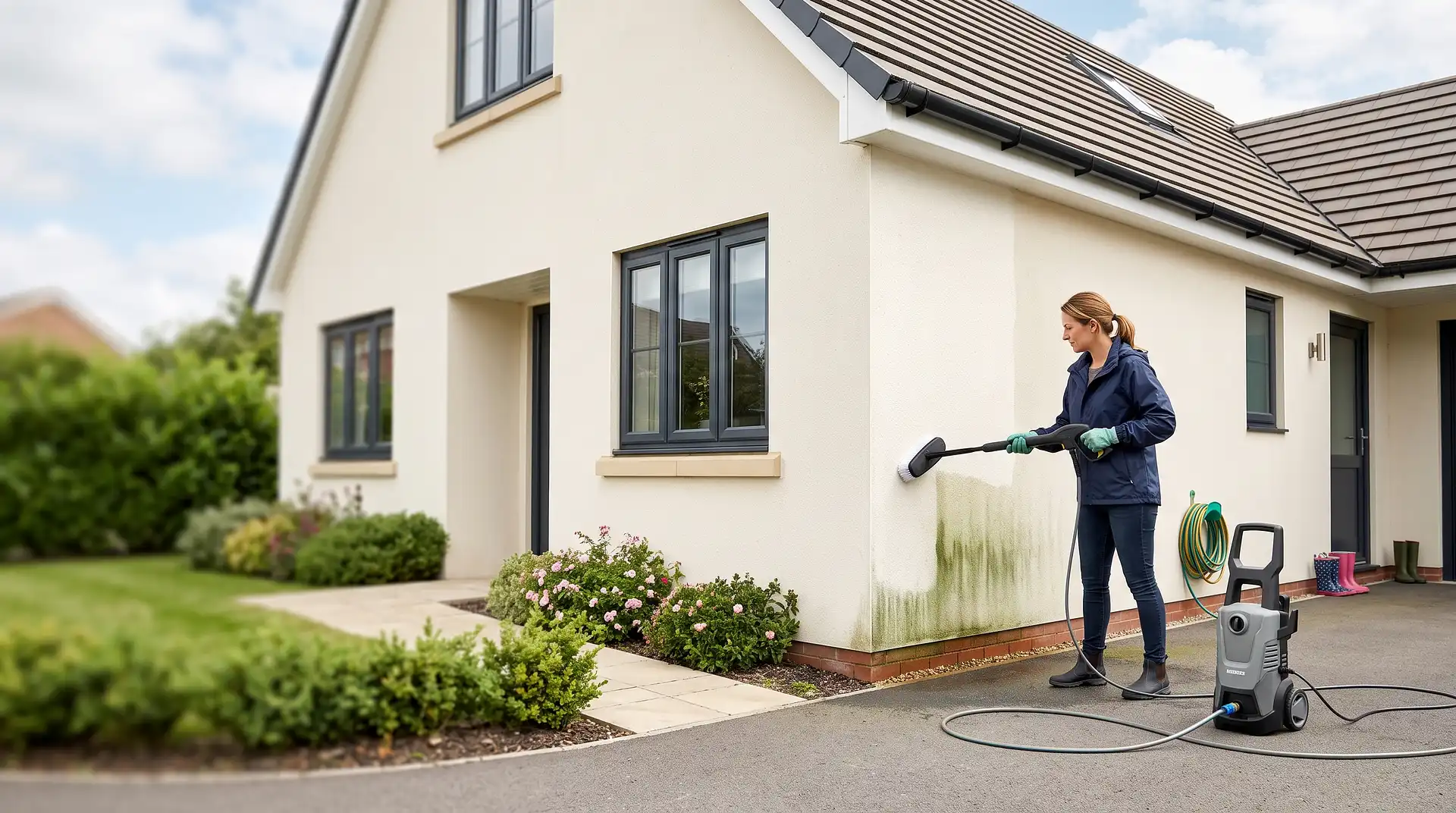 How to Clean Render on a House