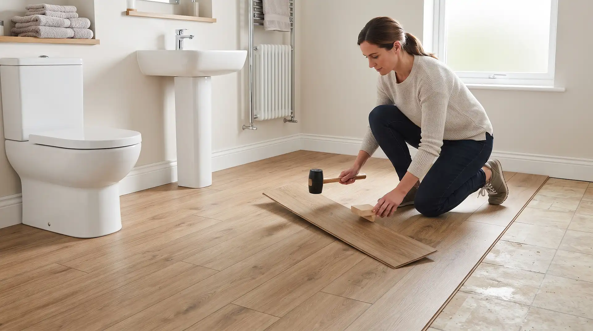 How to Lay Vinyl Flooring in a Bathroom