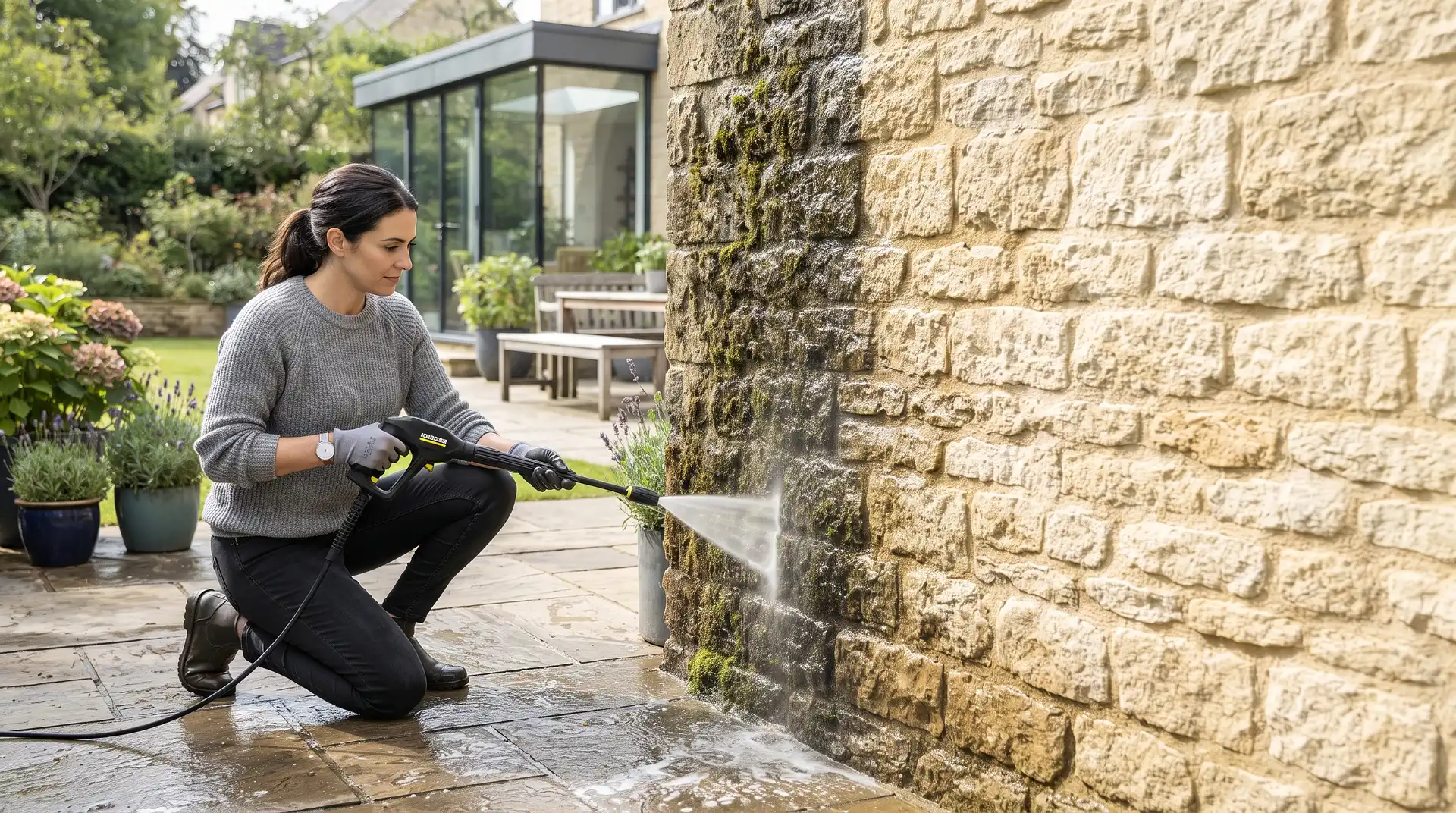 How to Clean Exterior Stone Safely