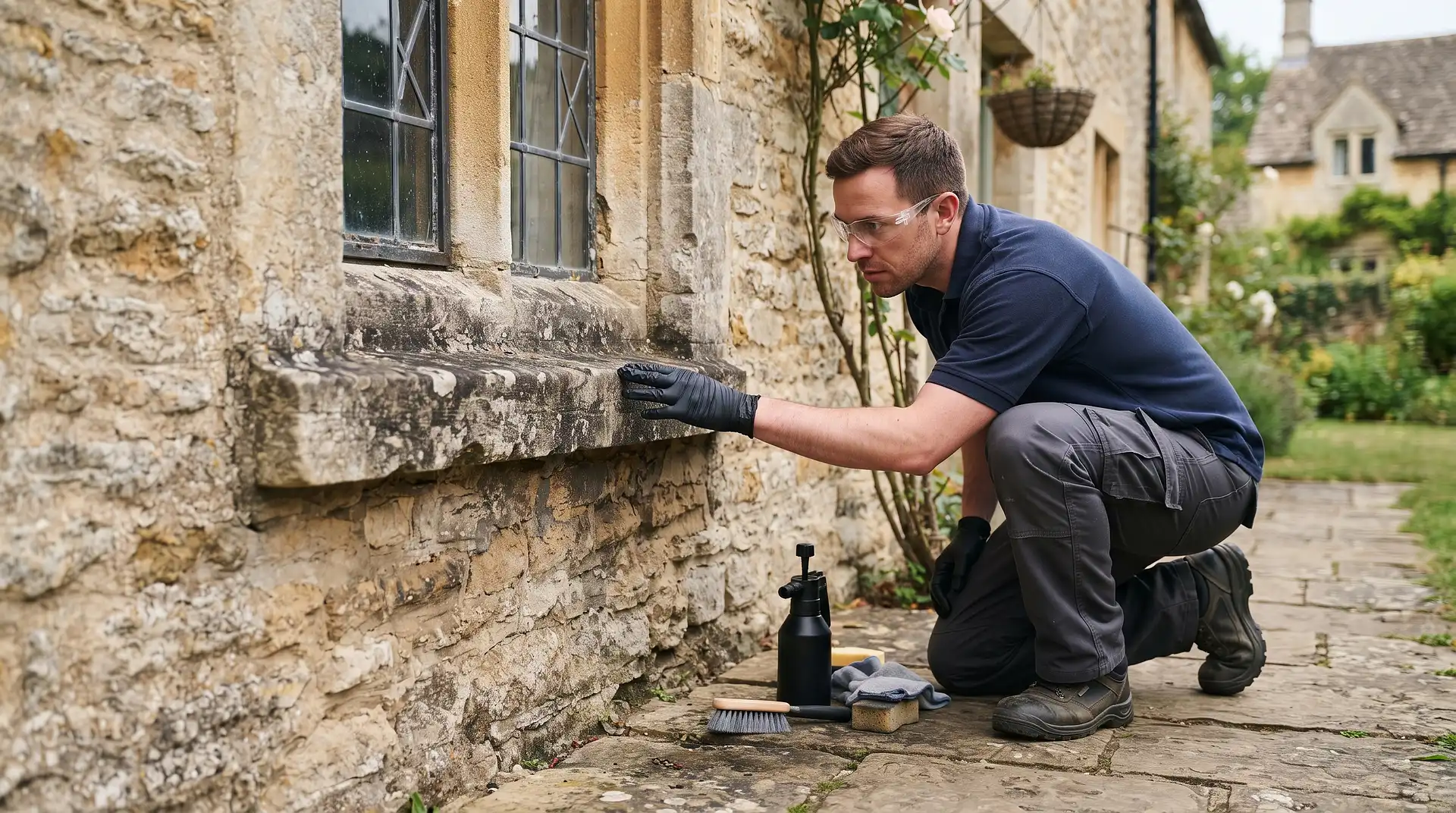 How to Clean Exterior Stone Window Sills Safely