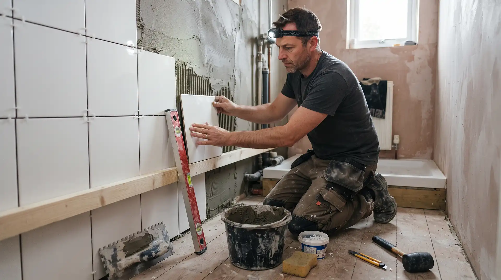 How to Tile a Bathroom Wall