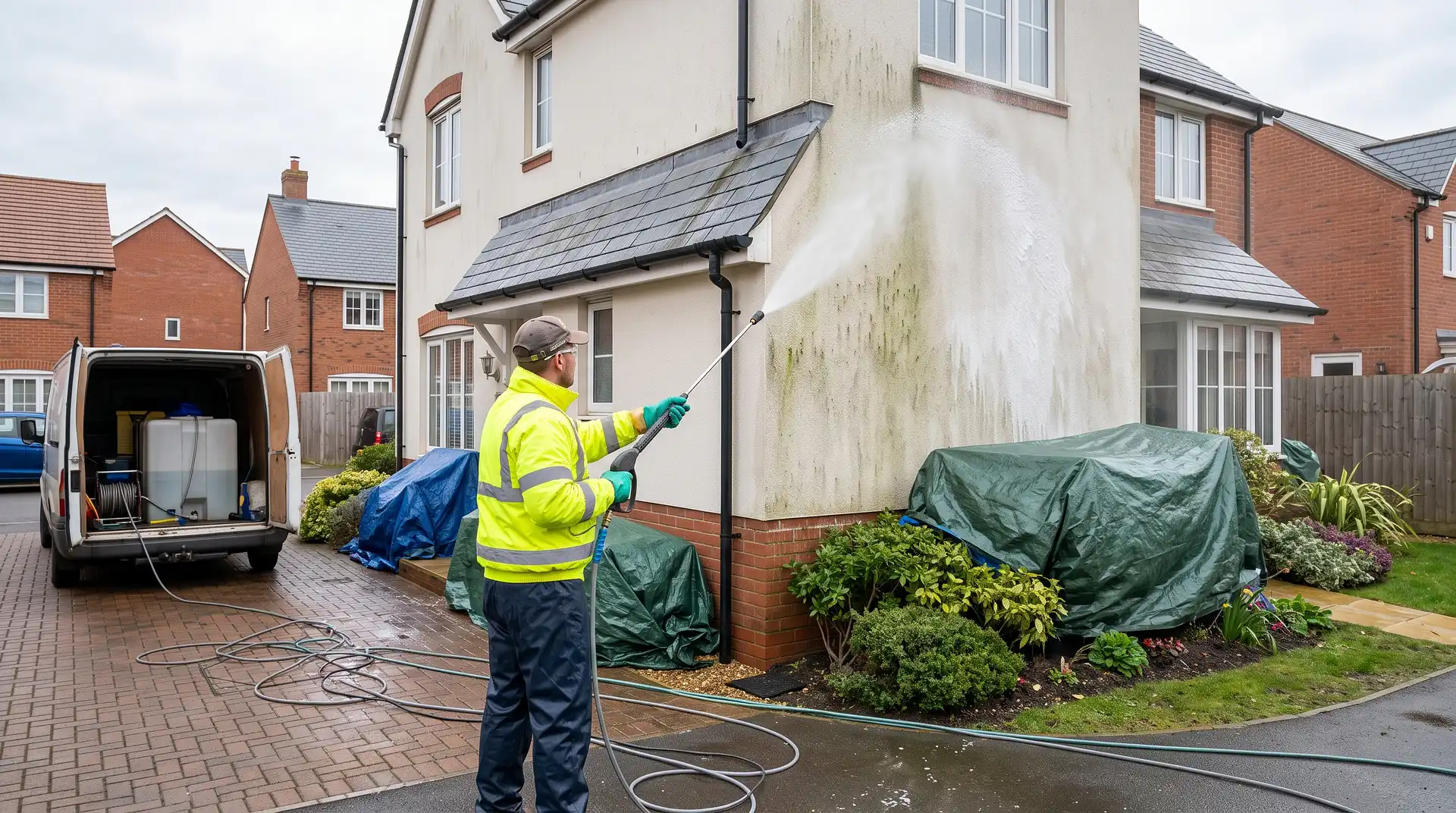 How to Clean Exterior Walls of a House