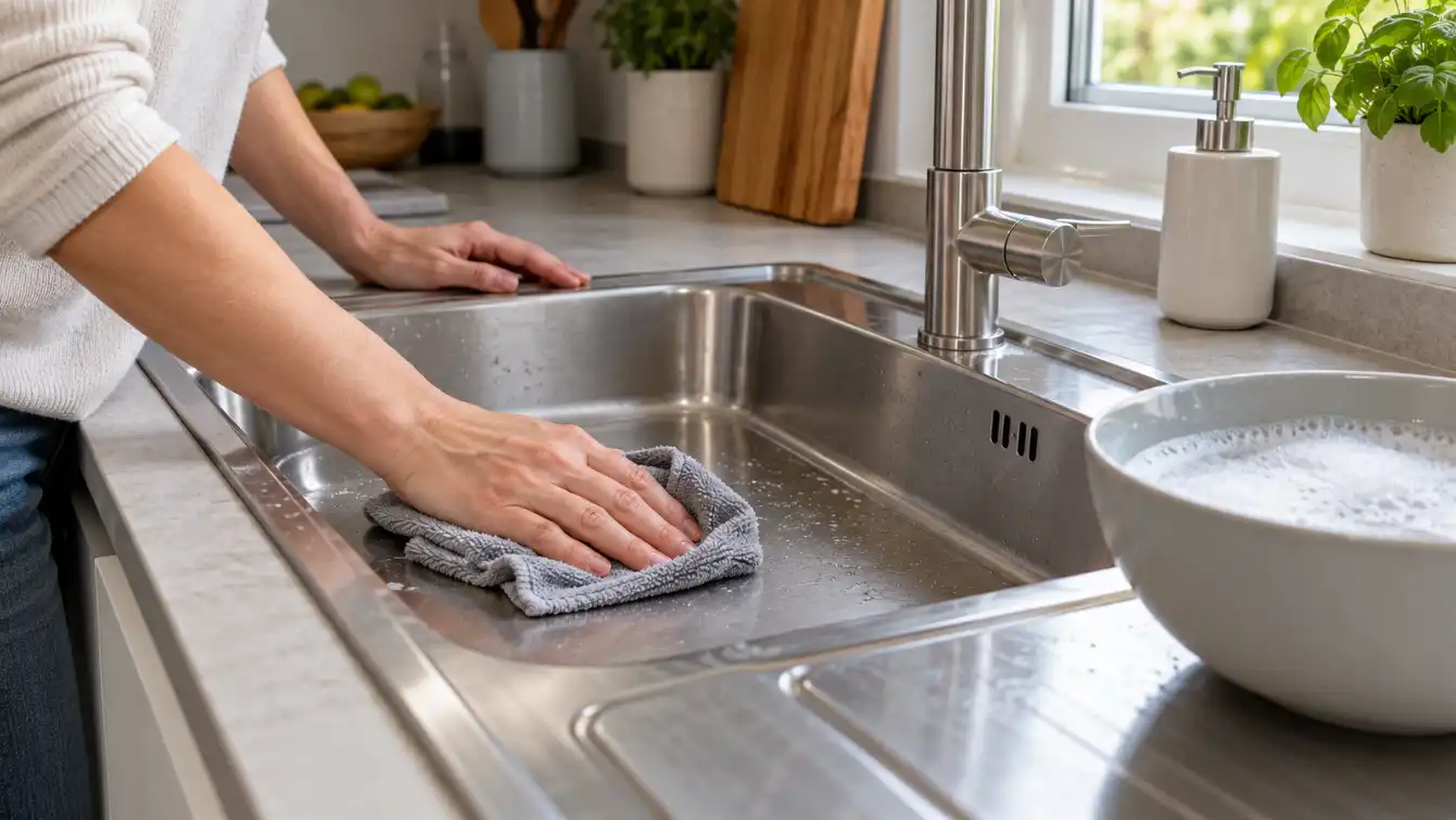 How to Clean a Stainless Steel Kitchen Sink